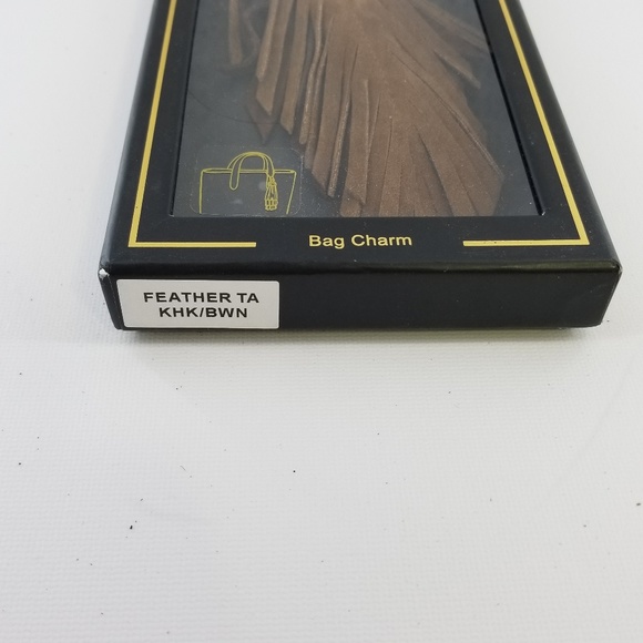 Lauren Ralph Lauren BrownLeather FeatherCharm - Picture 5 of 6